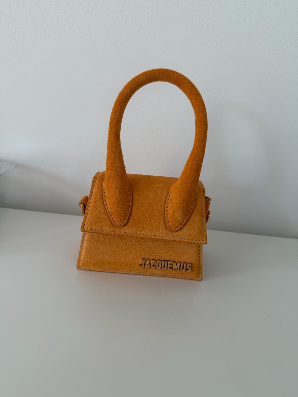 Jacquemus The Chiquito Bag in Orange Suede